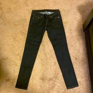 Dark denim skinny jeans